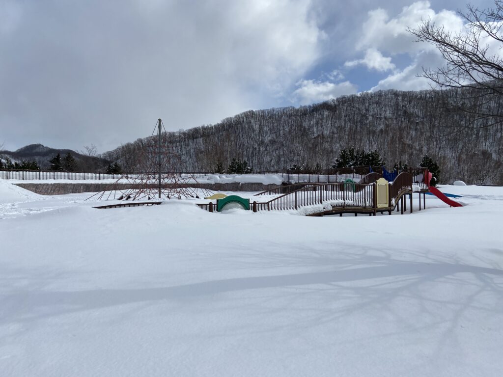 五天山公園冬の遊具